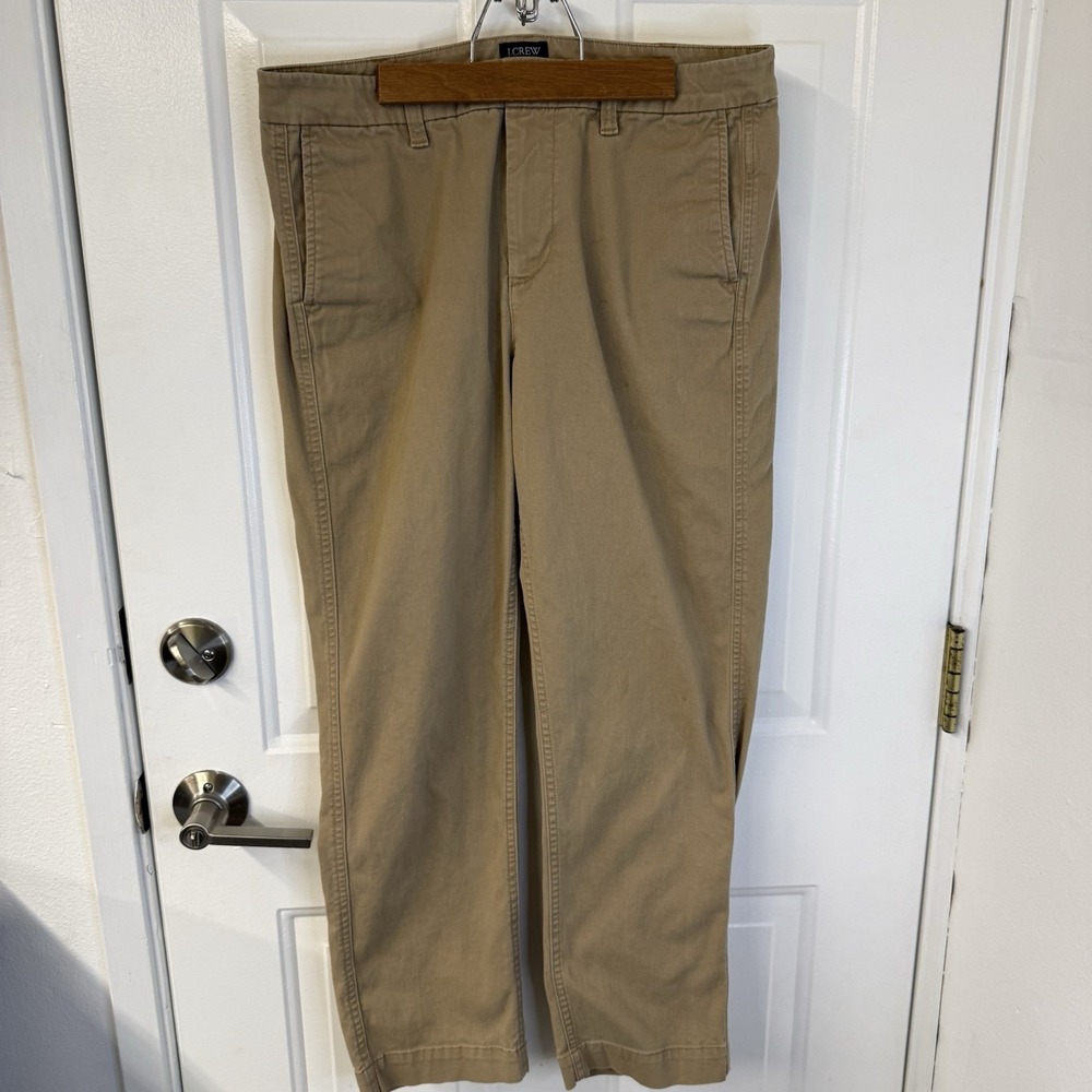 J. Crew High Rise Girlfriend Chino Khaki Pants‎ Cotton Pants Women's Size 8
